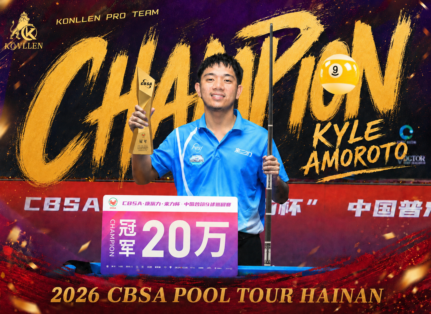 From Champion to Master Series: Kyle Amoroto’s 2026 Hainan Victory with KONLLEN