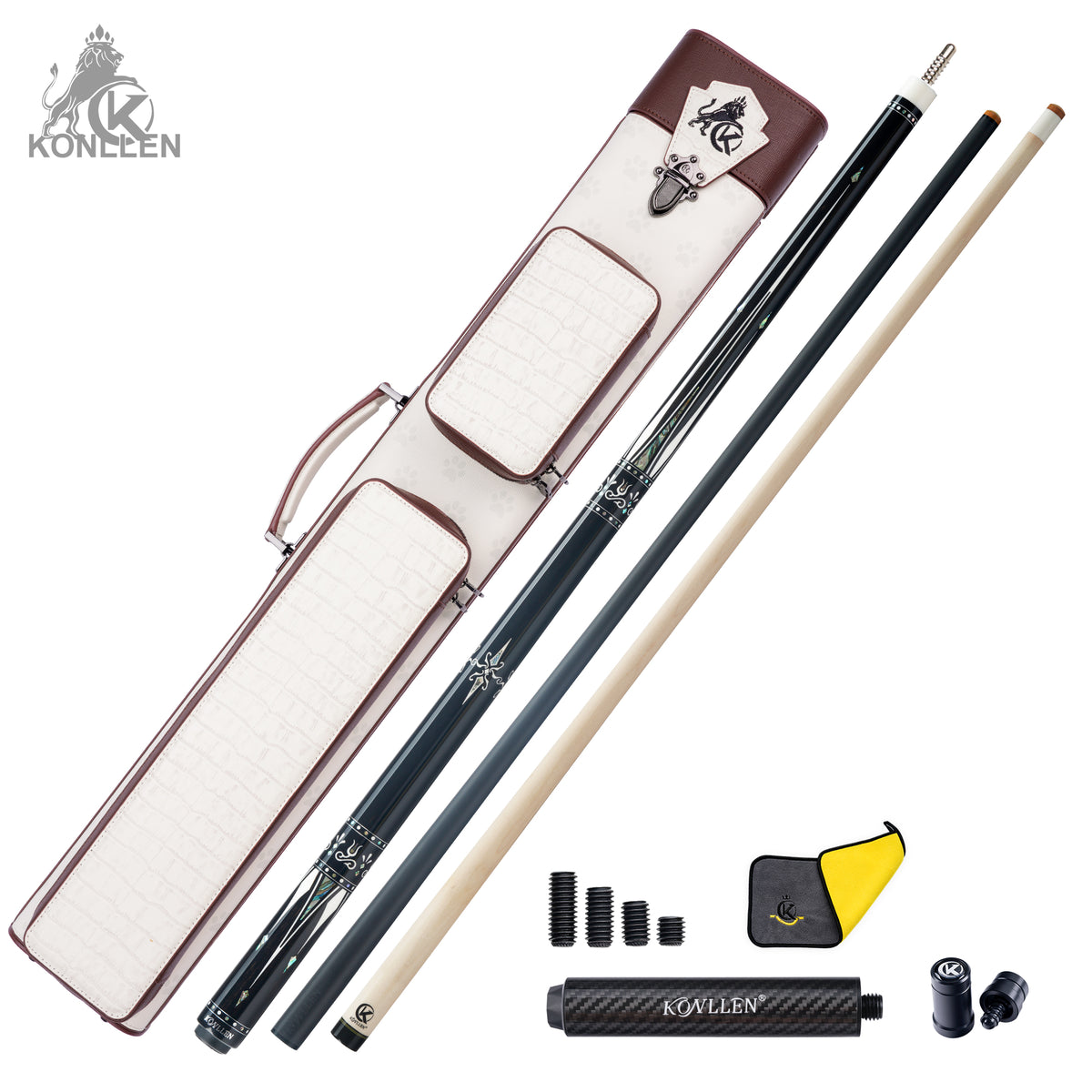 KONLLEN AK-01BF - Handmade Inlay -Carbon Shaft + Carbon Tube Inside Maple Shaft - 12.5mm