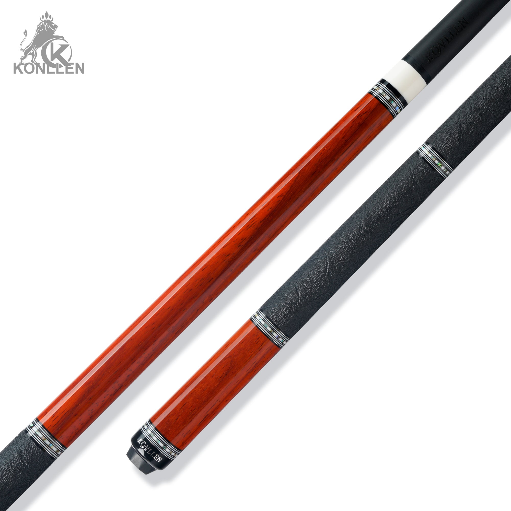 KONLLEN AXA-R1F Low Deflection Pool Cue Redrose Wood Handmade Inlay - 12.5mm