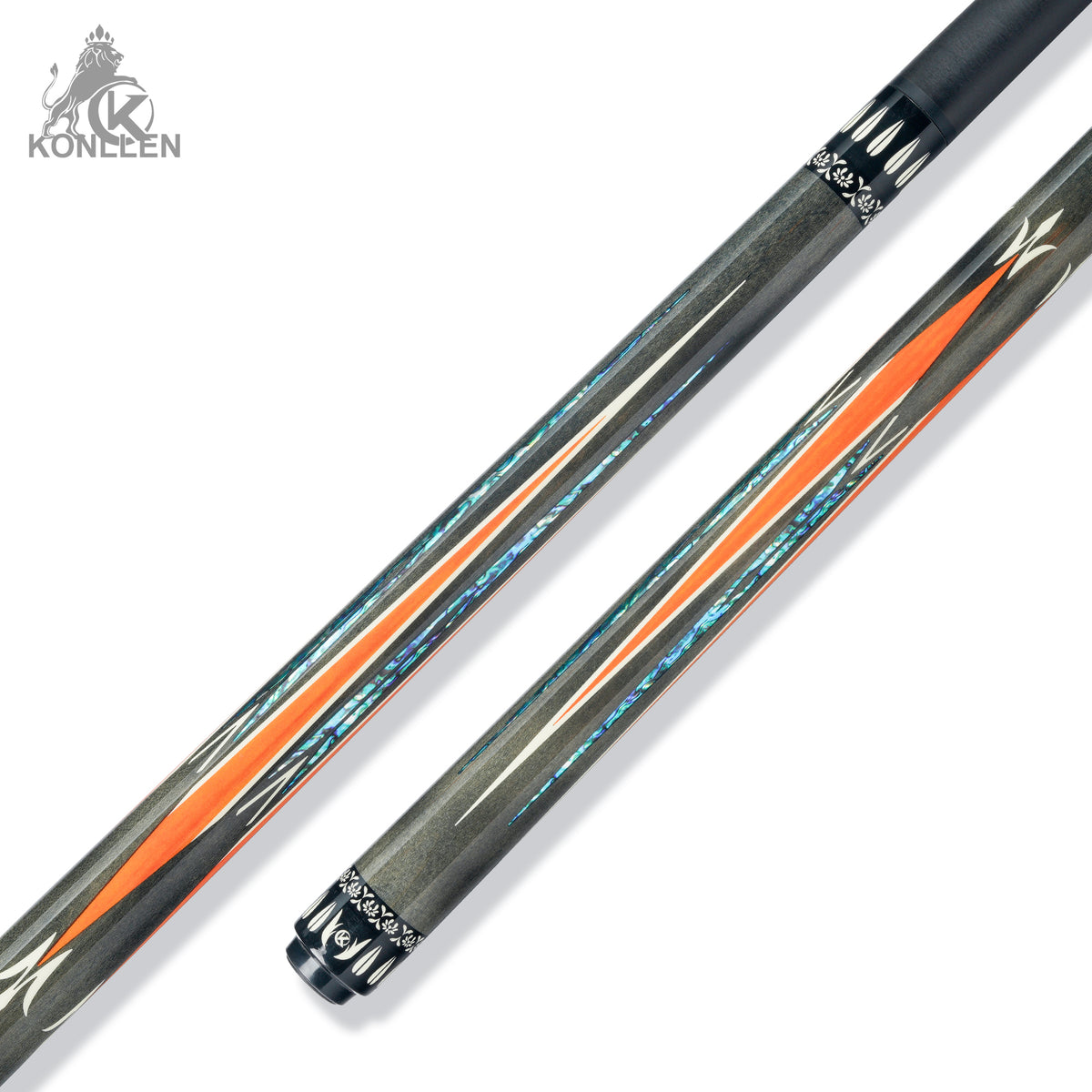 KONLLEN Lucent Low Deflection Carbon Fiber Pool Cue with CFX ProTaper Shaft - 12.4mm