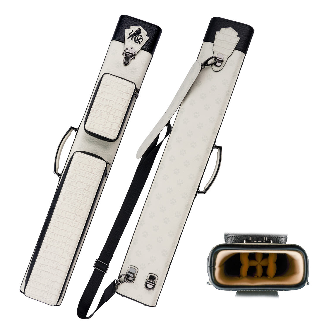 KONLLEN VintageLine Series 2x4 Pool Cue Case – 2 Butts & 4 Shafts