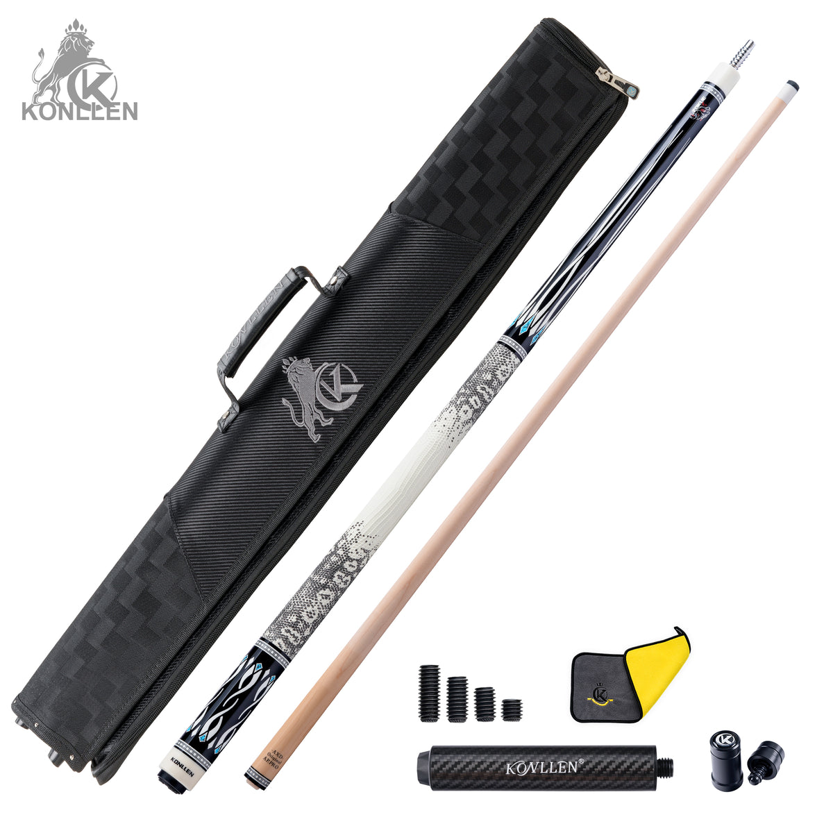 KONLLEN Dragon-01 Maple Pool Cue - 10.5mm / 11.5mm / 12.2mm