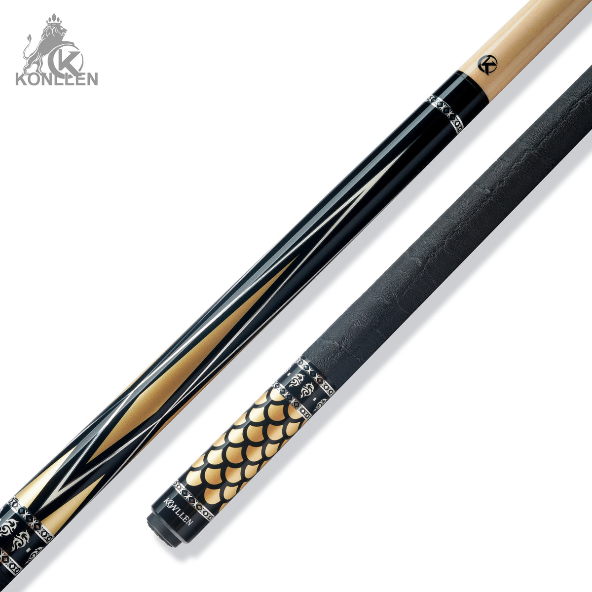 KONLLEN Aurelian Low Deflection Maple Pool Cue With 30cm Carbon Tube - 11.8mm / 12.5mm