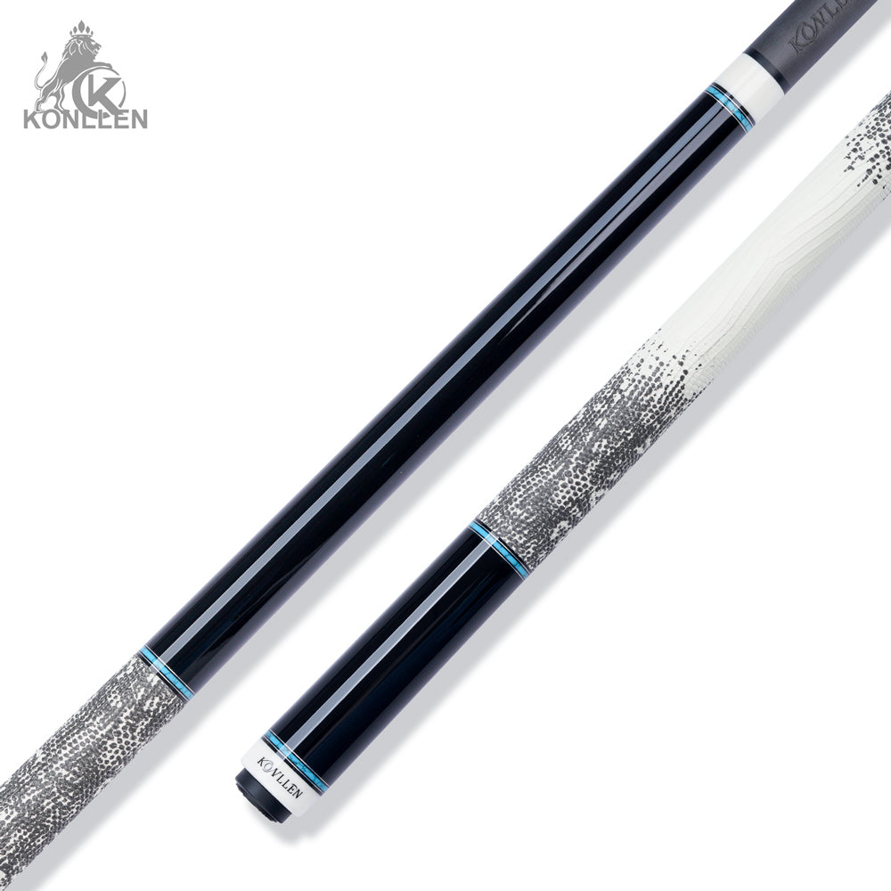 KONLLEN 2.0 Lanting-02 Low Deflection Carbon Fiber Pool Cue Ebony Handmade Inlay - 11.8mm / 12.5mm