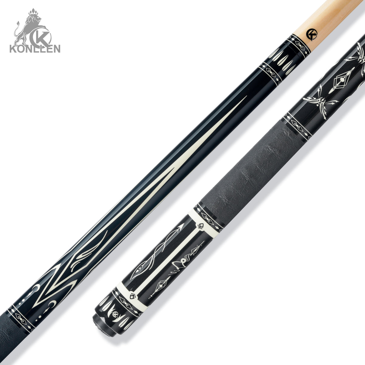 KONLLEN Astra Low Deflection Maple Pool Cue With 30cm Carbon Tube - 12mm