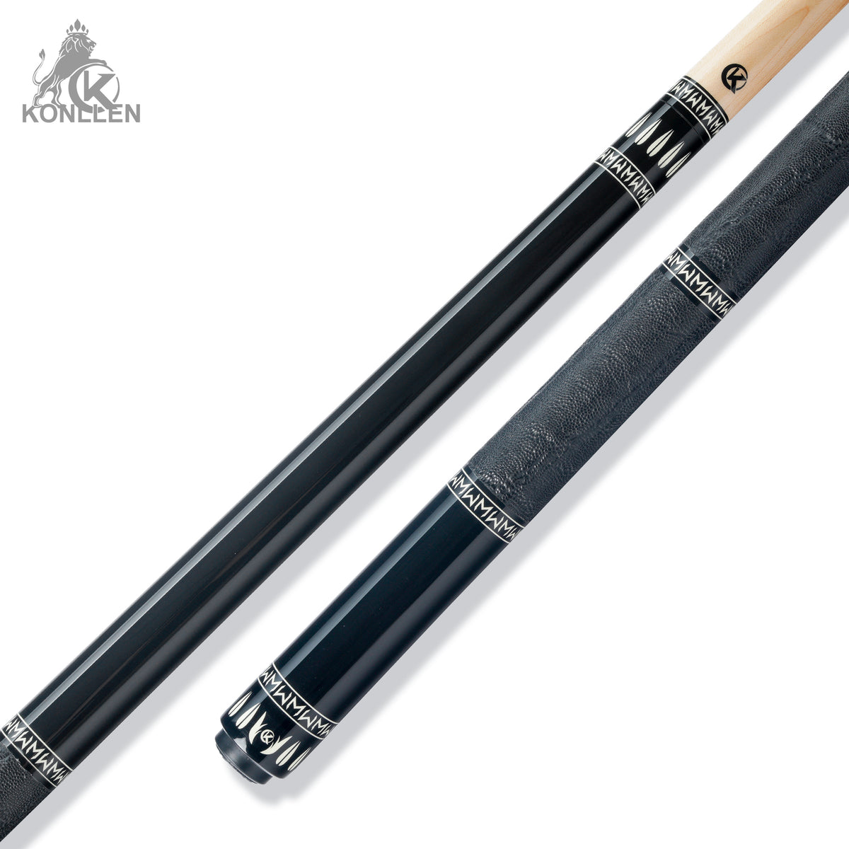 KONLLEN Eclipse Low Deflection Maple Pool Cue With 30cm Carbon Tube - 12mm