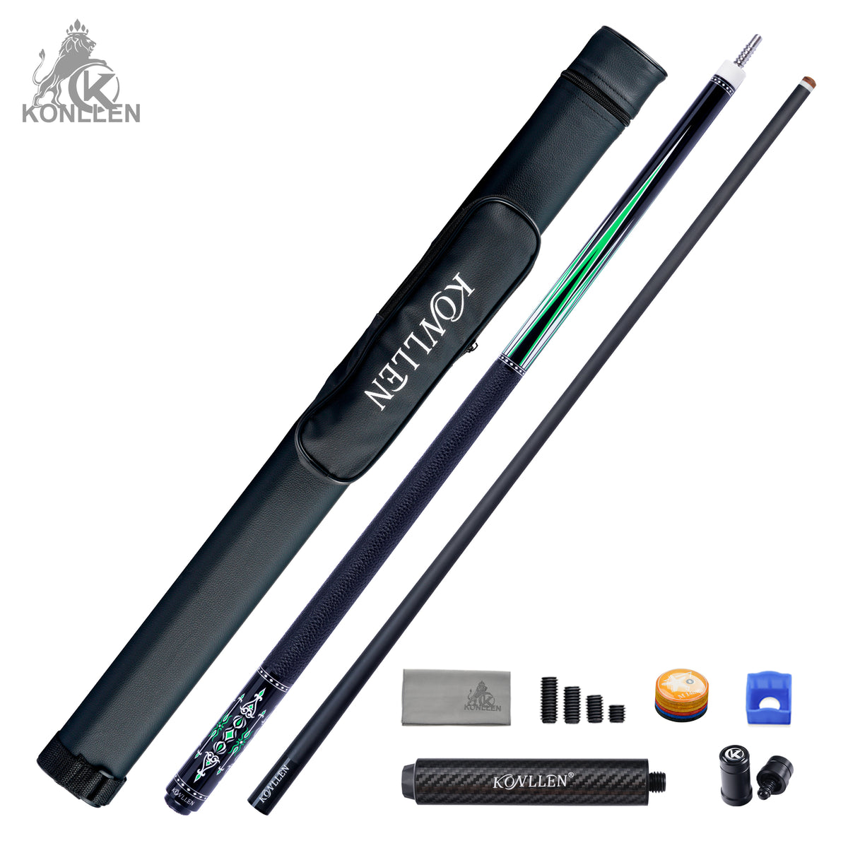 KONLLEN 2.0 Mistral Low Deflection Carbon Fiber Pool Cue with ProTaper Shaft