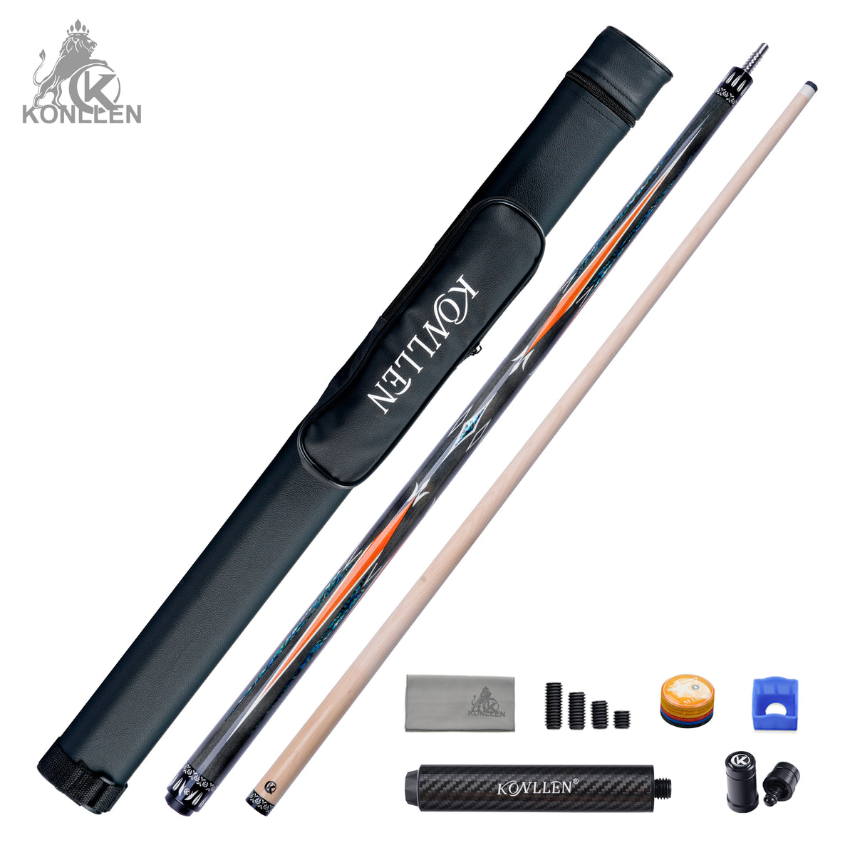 KONLLEN Lucent Low Deflection Maple Pool Cue - 12mm