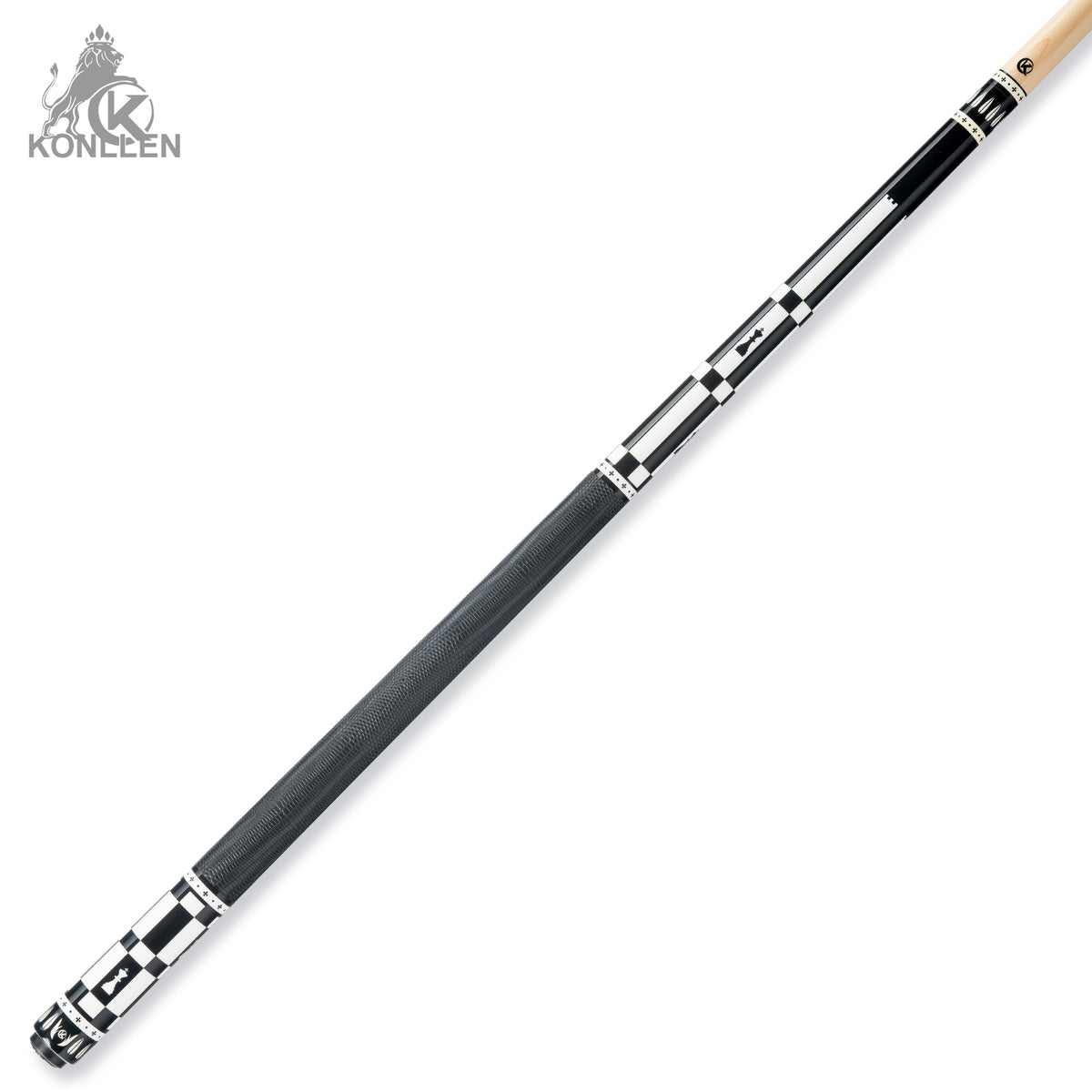 KONLLEN Regent Low Deflection Maple Pool Cue With 30cm Carbon Tube - 12mm