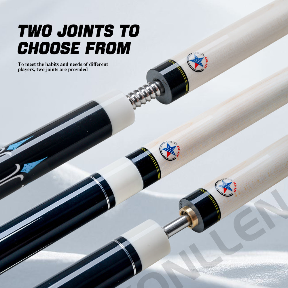 KONLLEN Maple Shaft for Radial Uniloc Joint 12.5mm with Black Collar and Carbon Tube