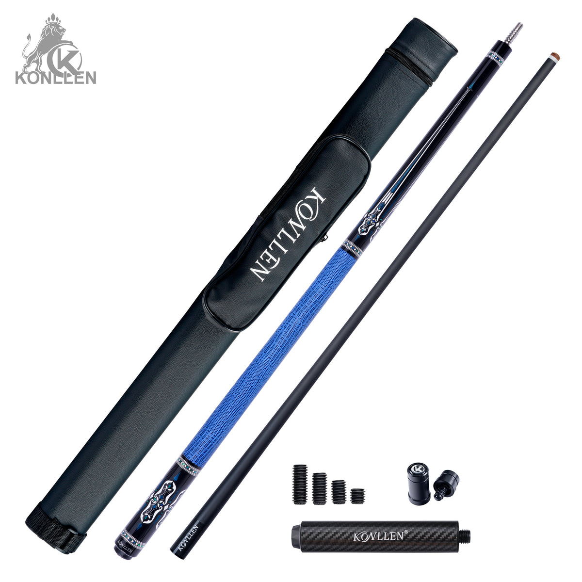 KONLLEN 2.0 Altus Low Deflection Carbon Fiber Pool Cue with ProTaper Shaft