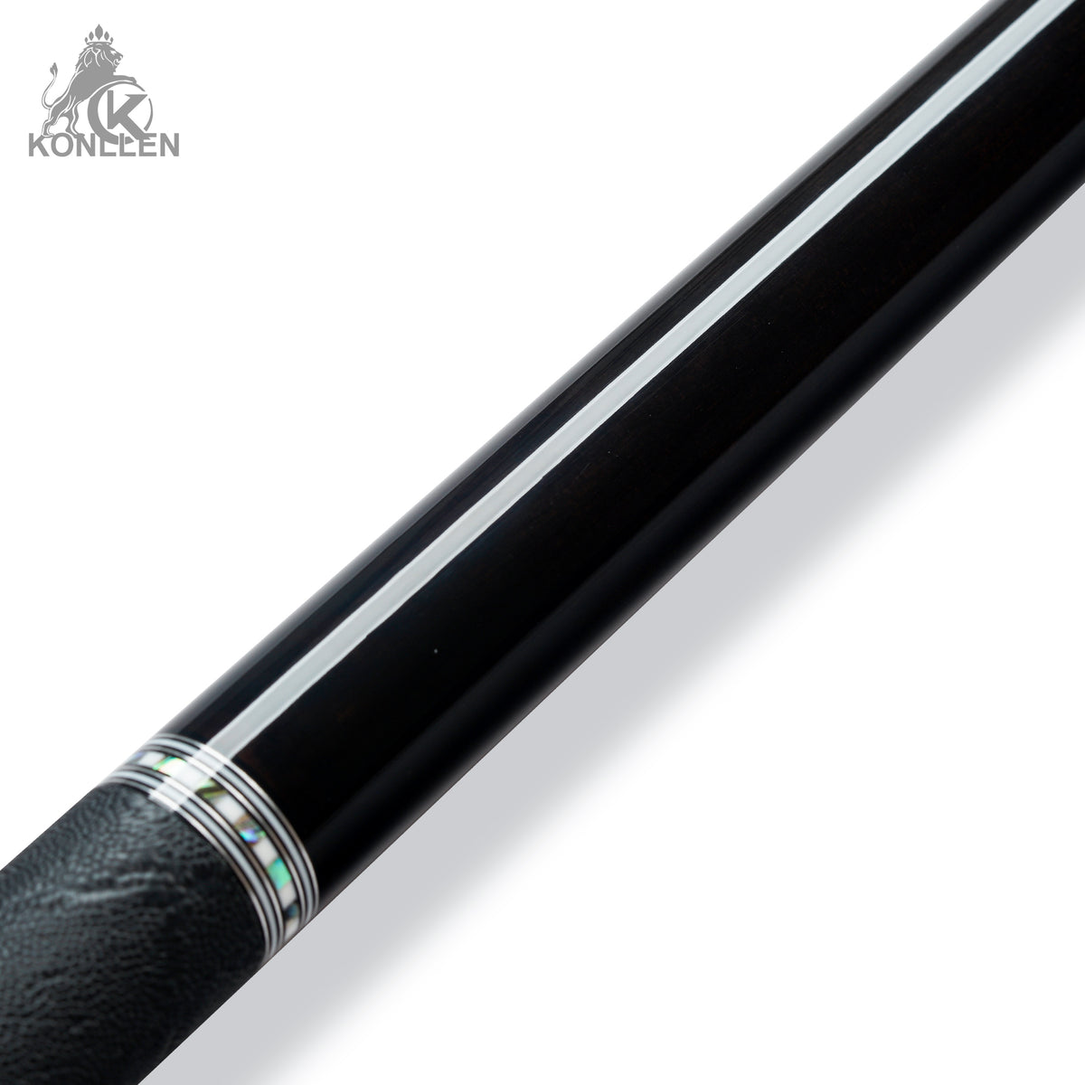 KONLLEN AXA-K1F Low Deflection Pool Cue Ebony Handmade Inlay - 12.5mm