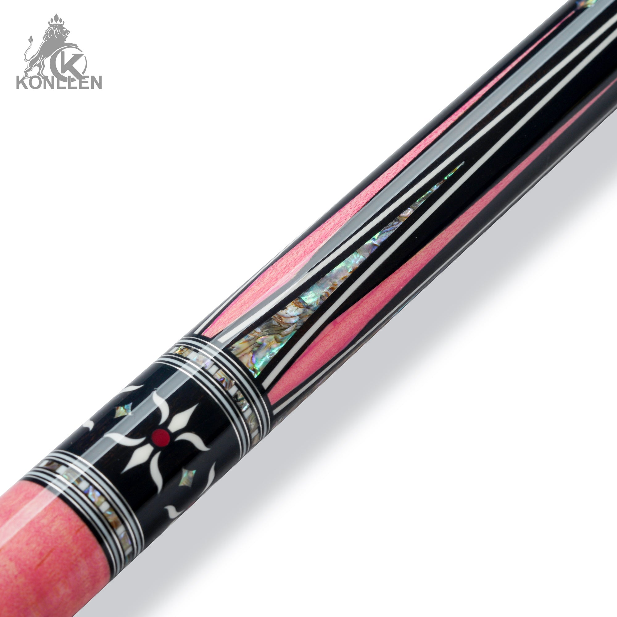 KONLLEN AK-KB-Pink Low Deflection Carbon-tube Maple Pool Cue - 12.5mm