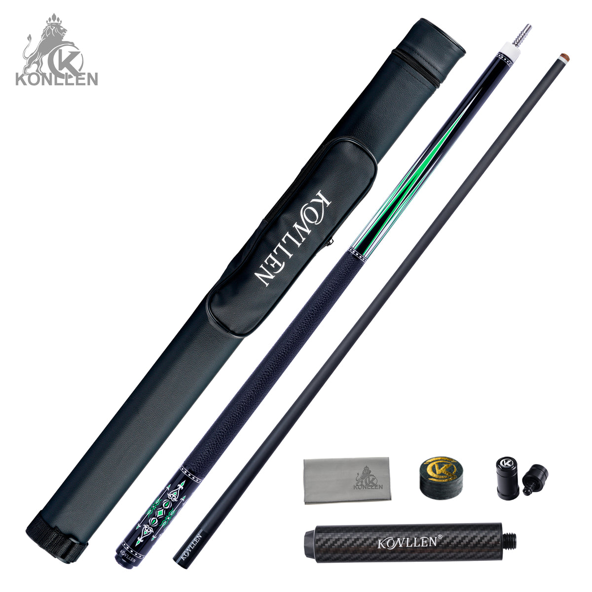 KONLLEN 2.0 Mistral Low Deflection Carbon Fiber Pool Cue with ProTaper Shaft