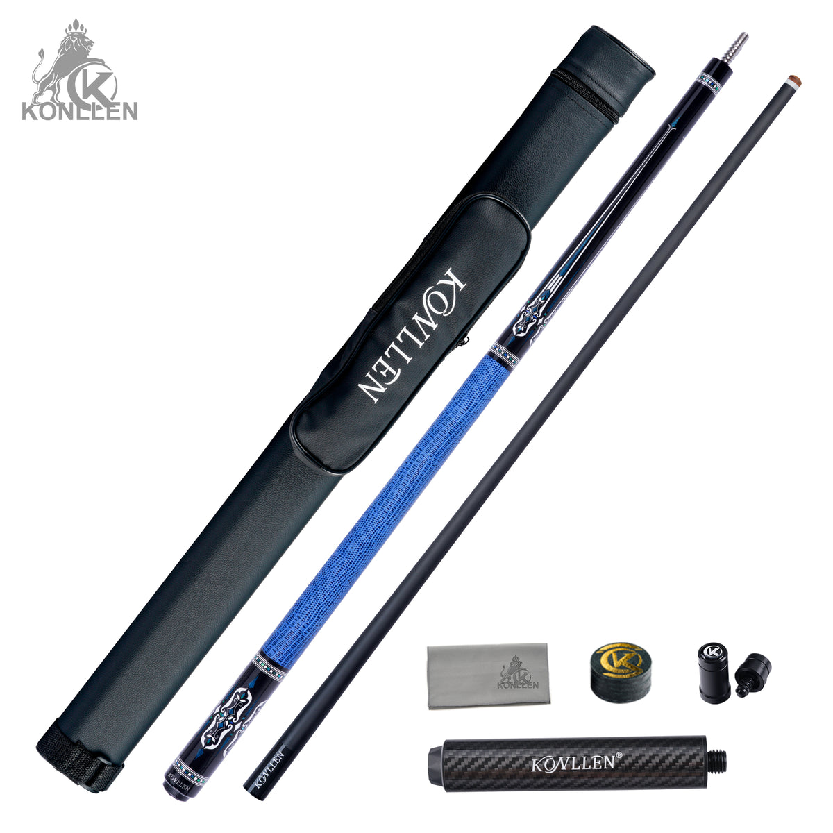 KONLLEN 2.0 Altus Low Deflection Carbon Fiber Pool Cue with ProTaper Shaft