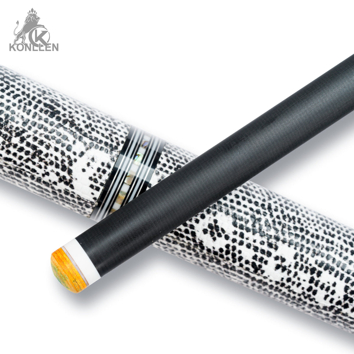 KONLLEN AXA-S2F Low Deflection Pool Cue Ghost Face Wood Handmade Inlay - 12.5mm