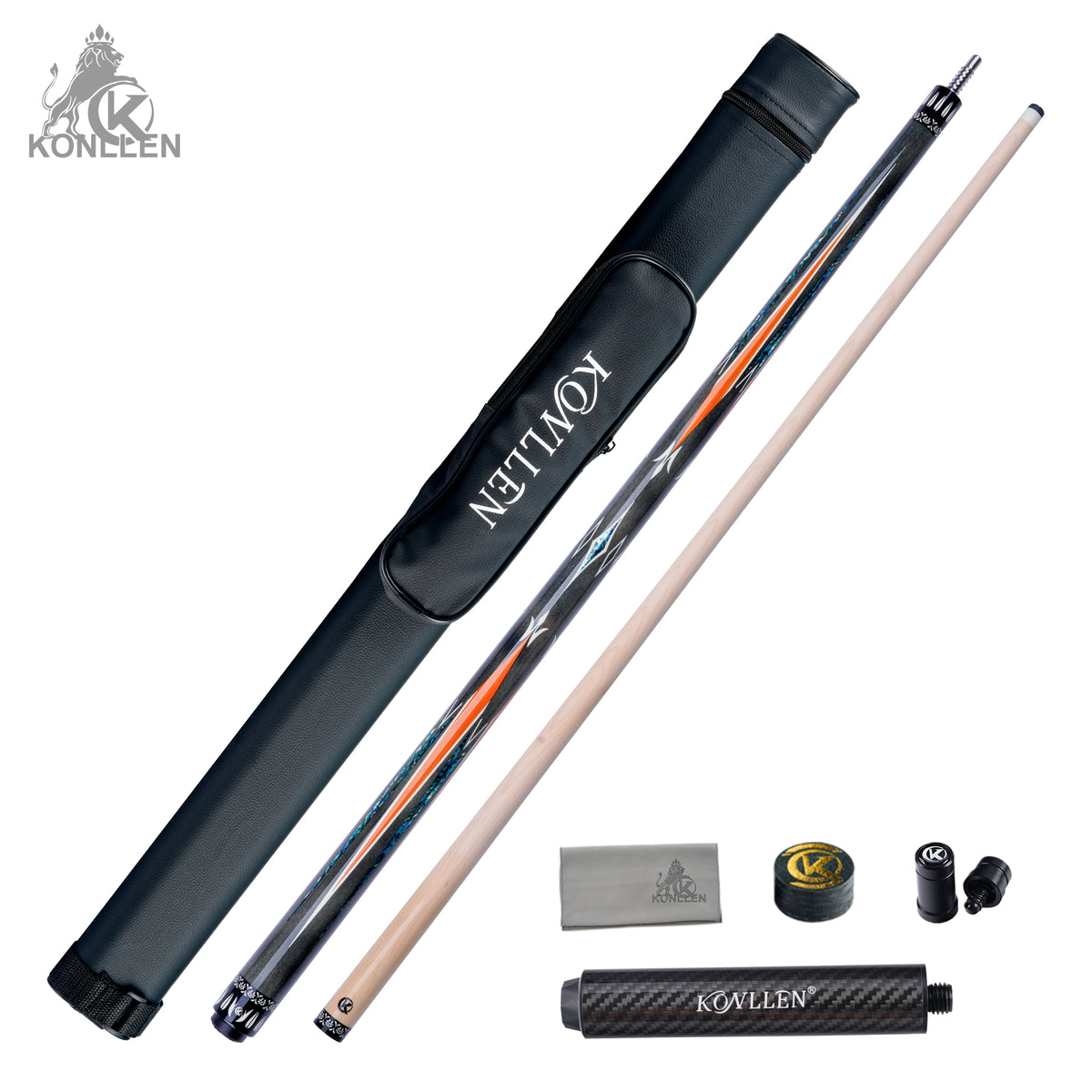 KONLLEN Lucent Low Deflection Maple Pool Cue - 12mm