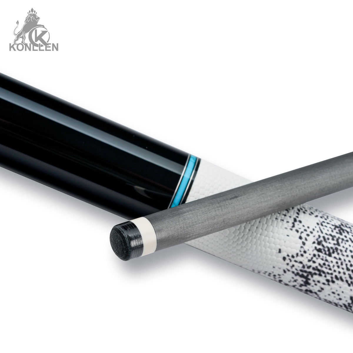 KONLLEN 2.0 Lanting-02 Low Deflection Carbon Fiber Pool Cue Ebony Handmade Inlay - 11.8mm / 12.5mm