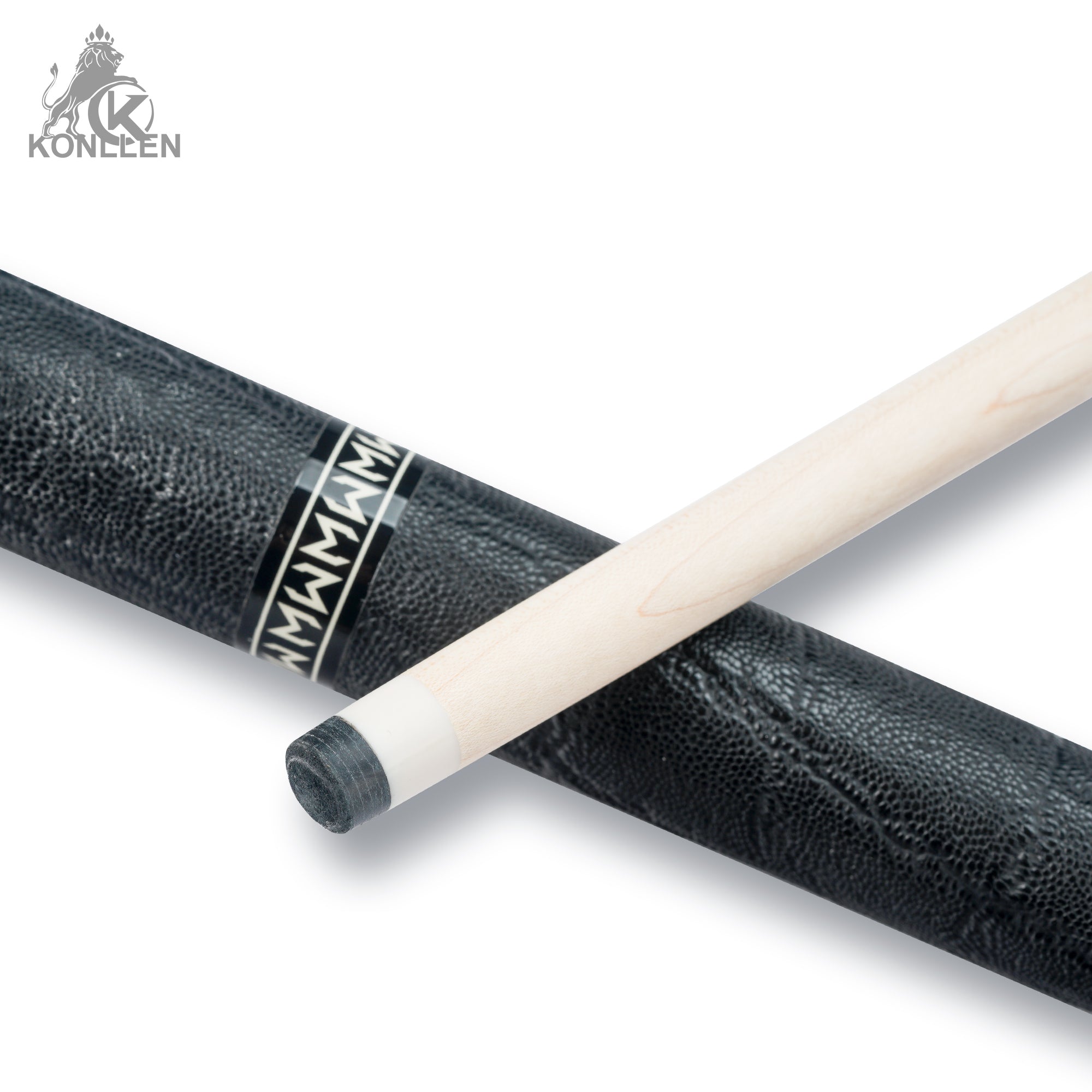 KONLLEN Eclipse Low Deflection Maple Pool Cue With 30cm Carbon Tube - 12mm