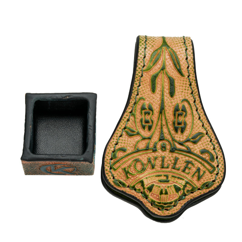KONLLEN Vegetable Tanned Leather Chalk Holder(round + square)