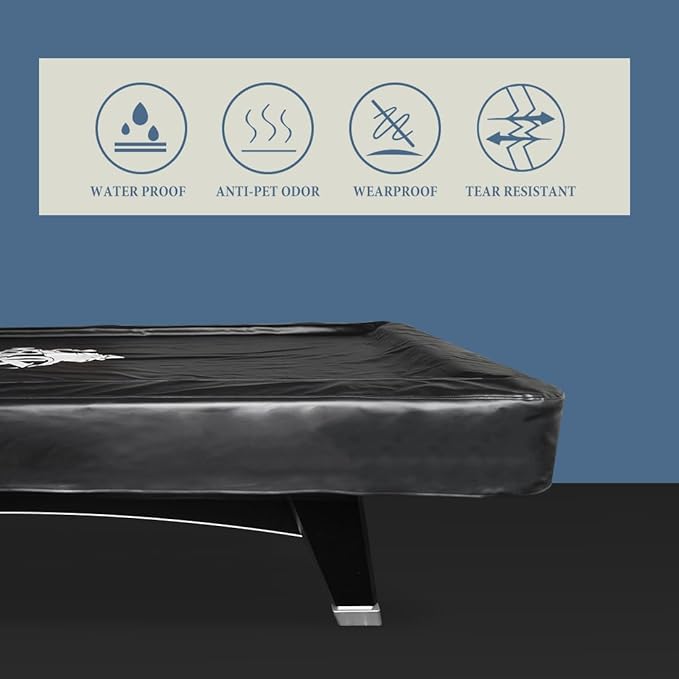 KONLLEN Heavy Duty Leatherette Billiard Pool Table Cover ( 9-ball )