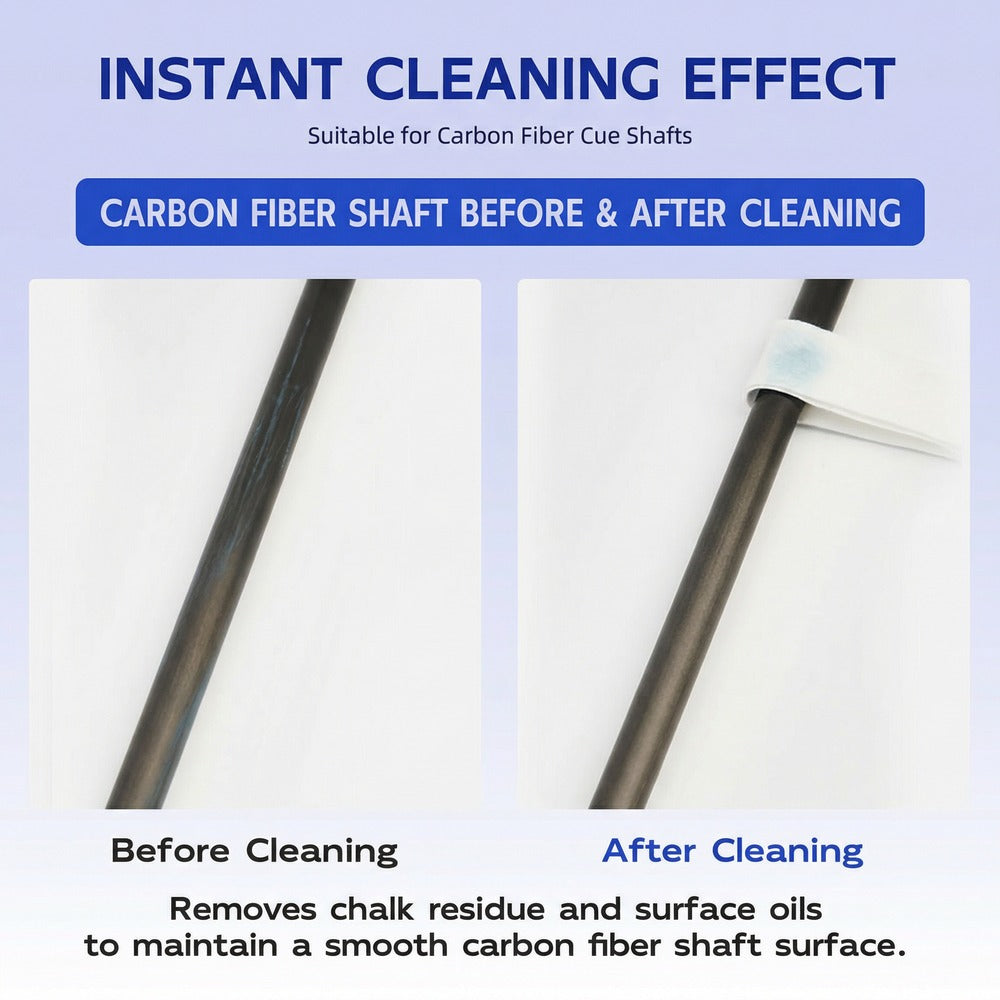 KONLLEN Carbon Cue Shaft Cleaning Wipes - 50 Count Individually Wrapped