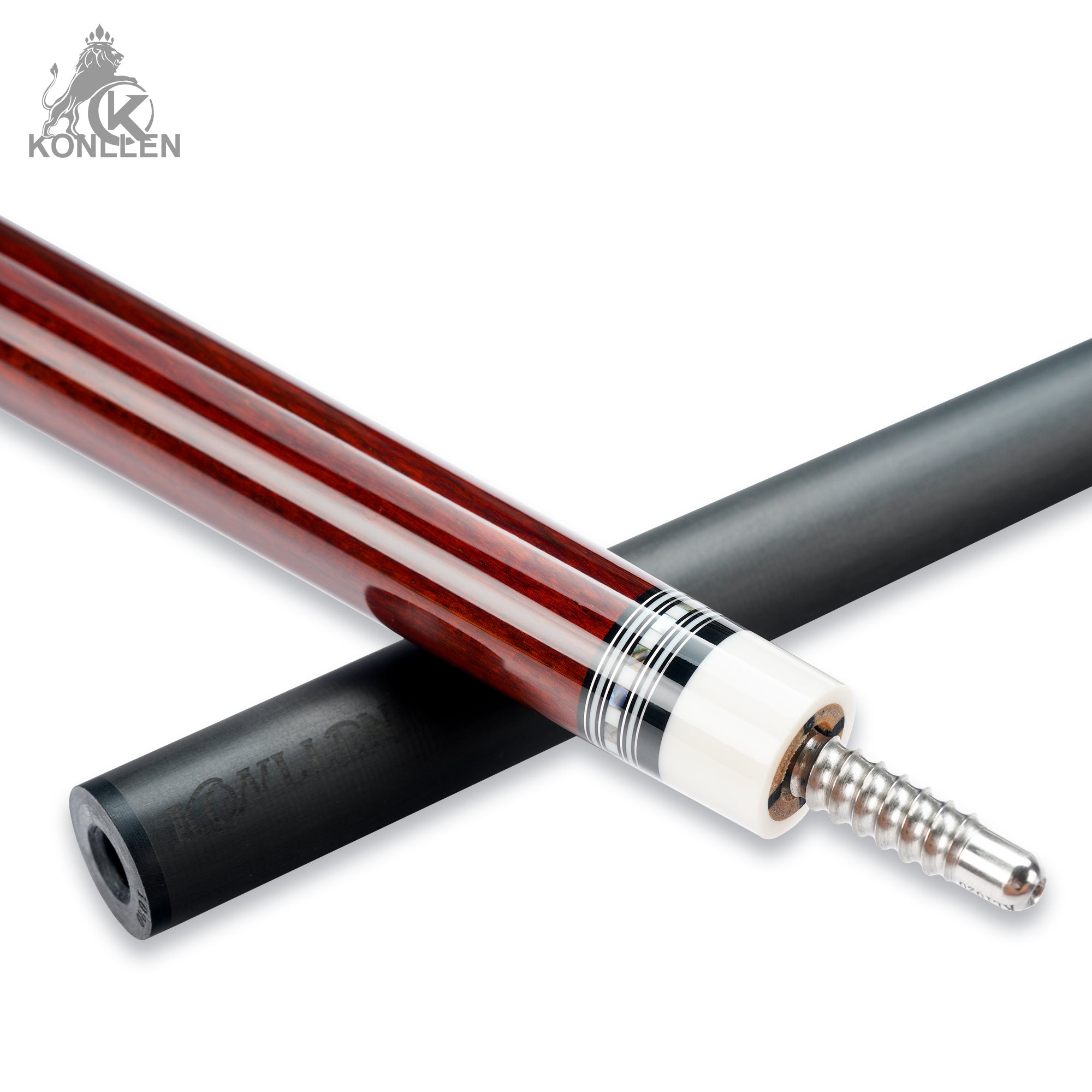 KONLLEN AXA-P2F Low Deflection Pool Cue Purpleheart Wood Handmade Inlay - 12.5mm