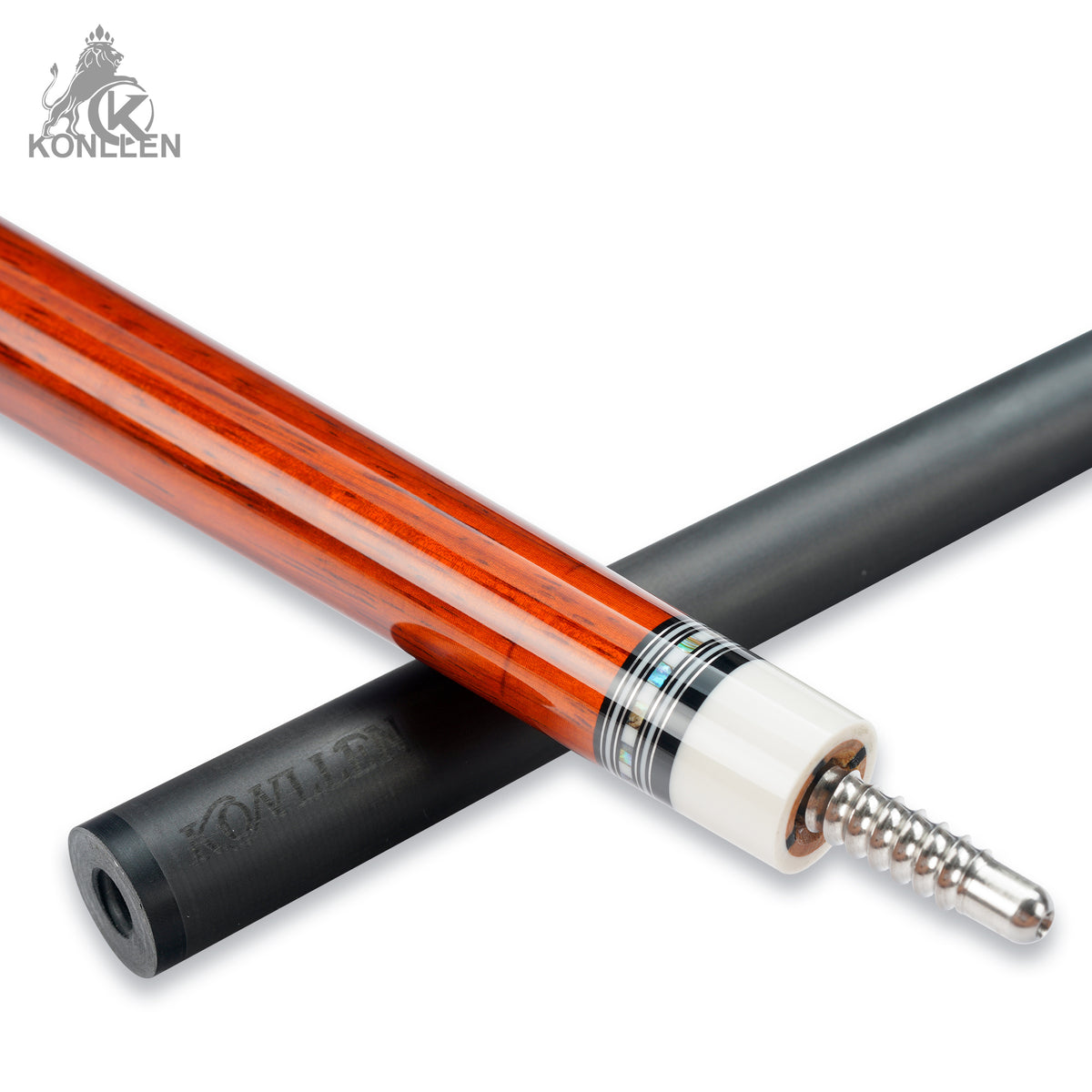 KONLLEN AXA-R1F Low Deflection Pool Cue Redrose Wood Handmade Inlay - 12.5mm