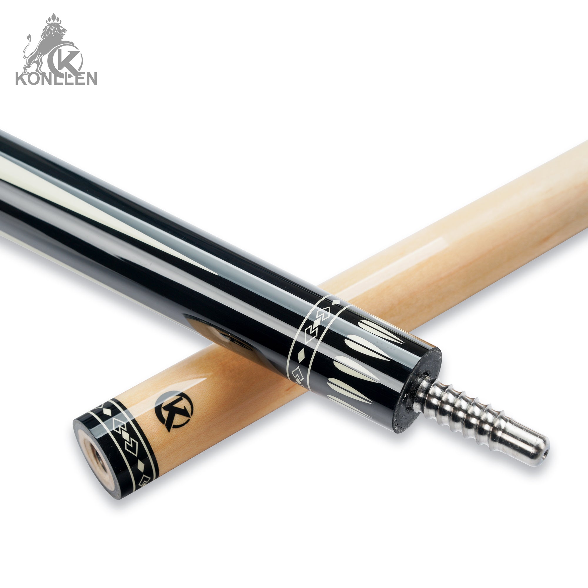 KONLLEN Astra Low Deflection Maple Pool Cue With 30cm Carbon Tube - 12mm