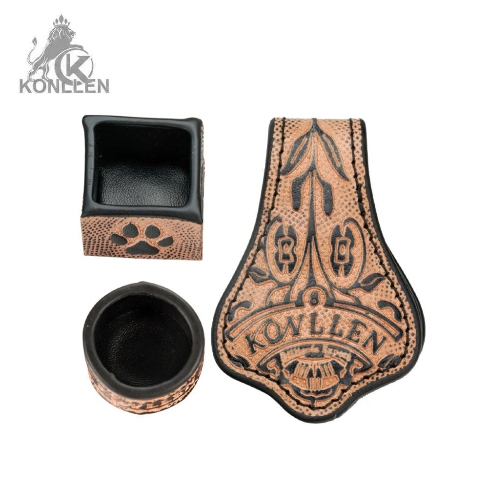 KONLLEN Vegetable Tanned Leather Chalk Holder(round + square)