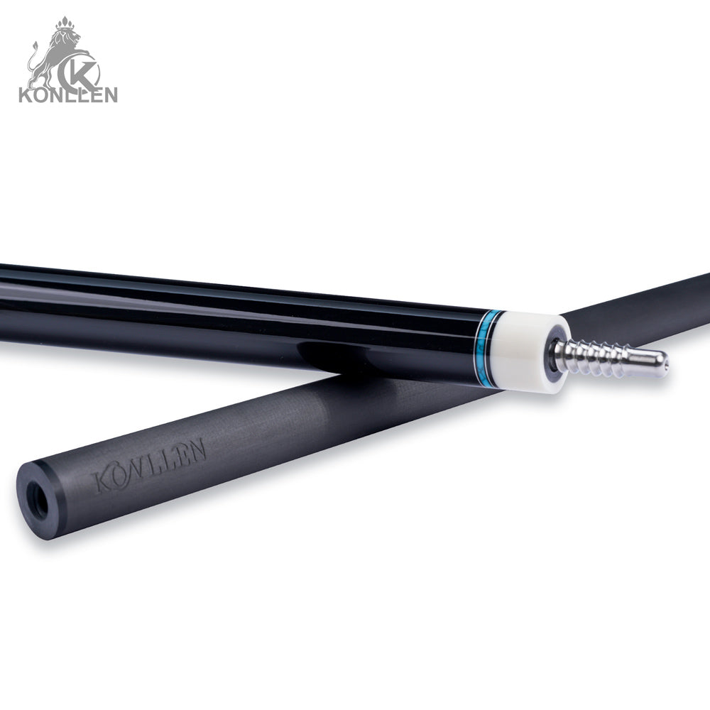 KONLLEN 2.0 Lanting-02 Low Deflection Carbon Fiber Pool Cue Ebony Handmade Inlay - 11.8mm / 12.5mm