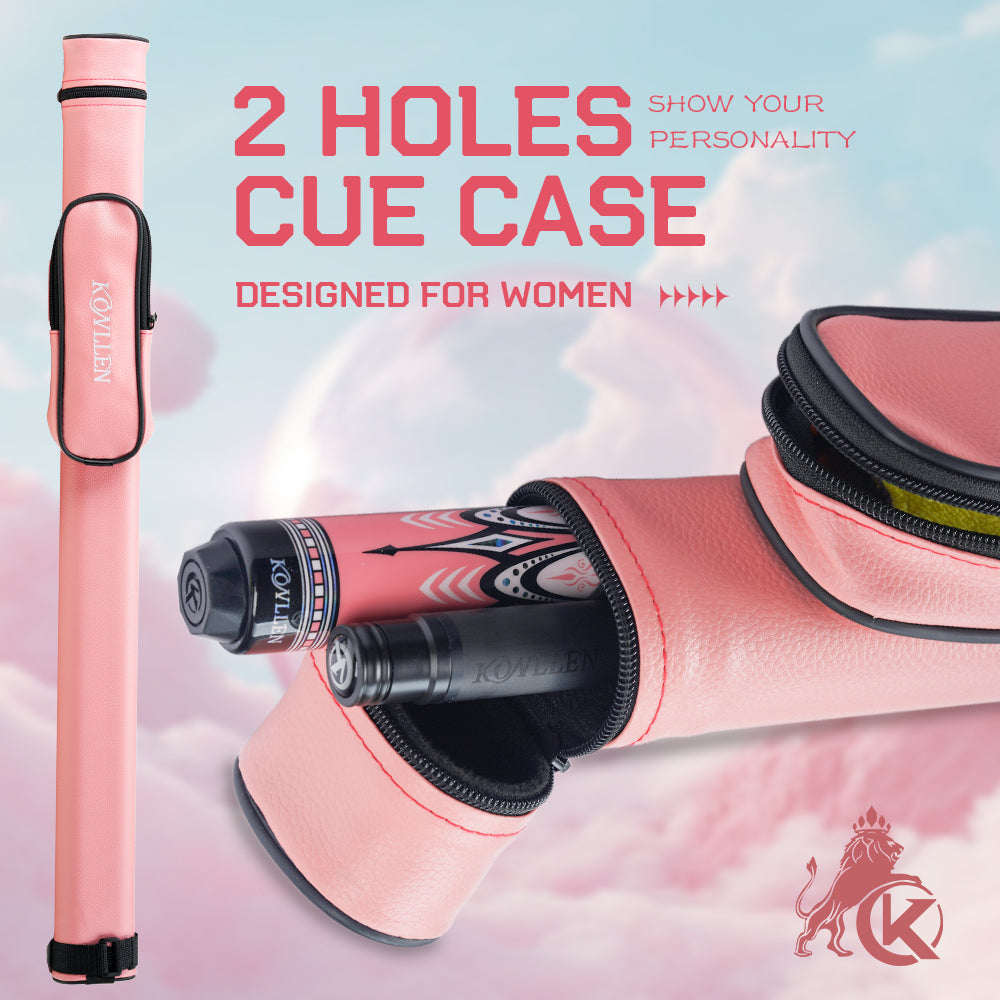 KONLLEN PU Pink Hard Case- 1 Butt x 1 Shaft