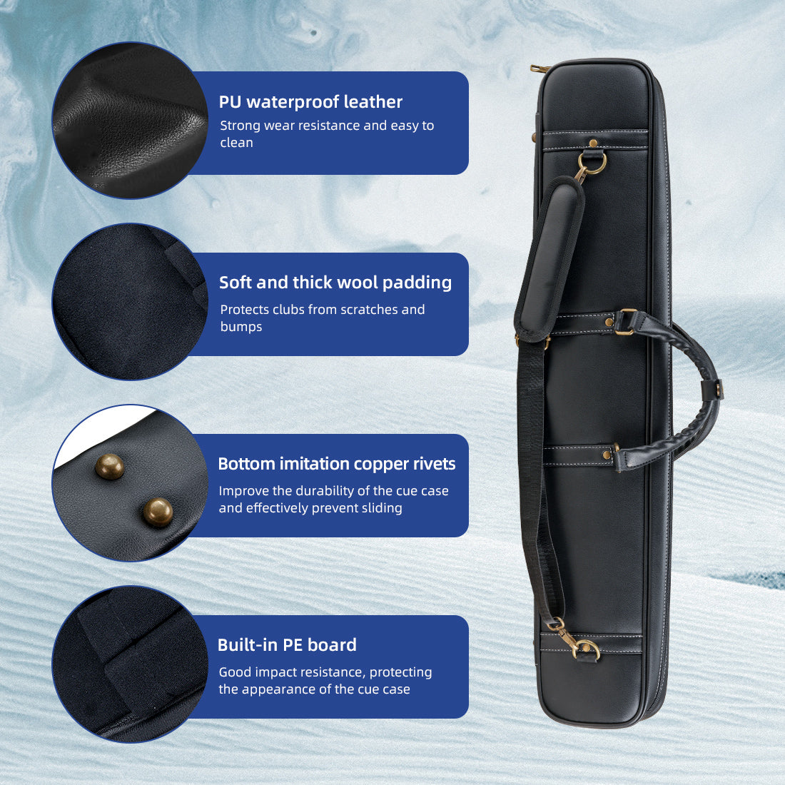 KONLLEN PU Soft Case - 3 Butts x 4 Shafts