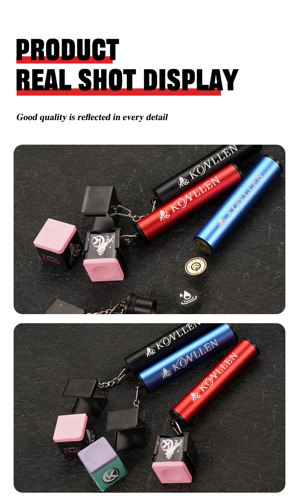 KONLLEN Multifunctional 4-in-1 Chalk Holder