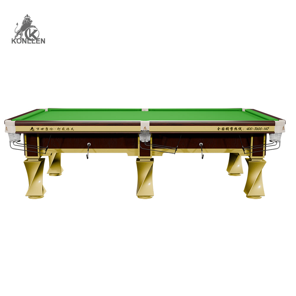 KONLLEN K-17 Chinese 8-Ball Pool Table, Professional Slate Bed Billiard Table for Competition & Club Use