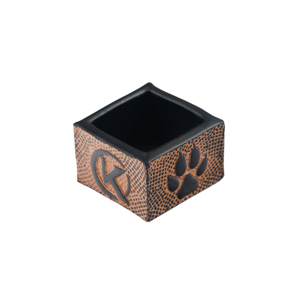 KONLLEN Single Square / Round Vegetable Tanned Leather Chalk Box