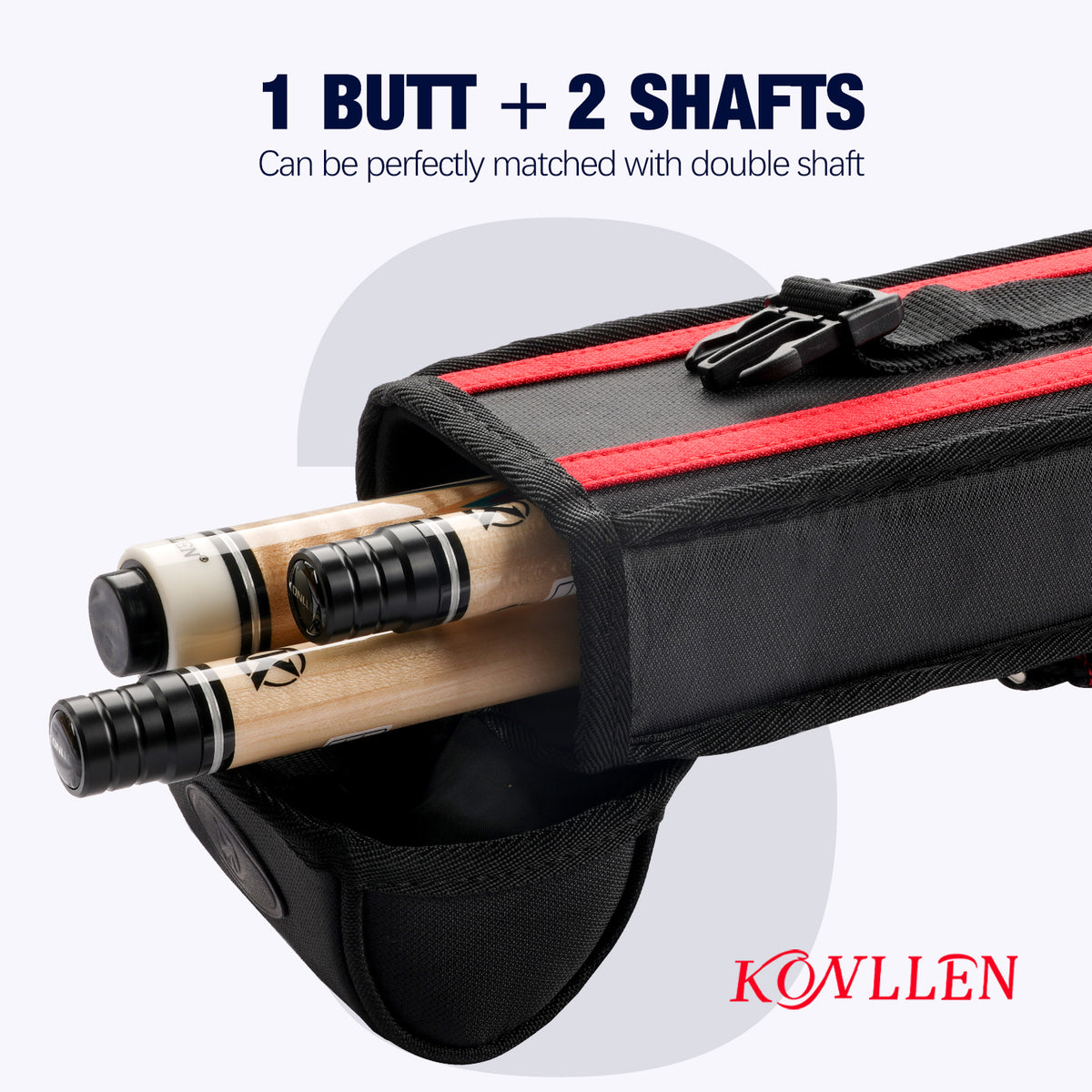 KONLLEN Oxford Cloth Hard Case - 1 Butt x 2 Shafts