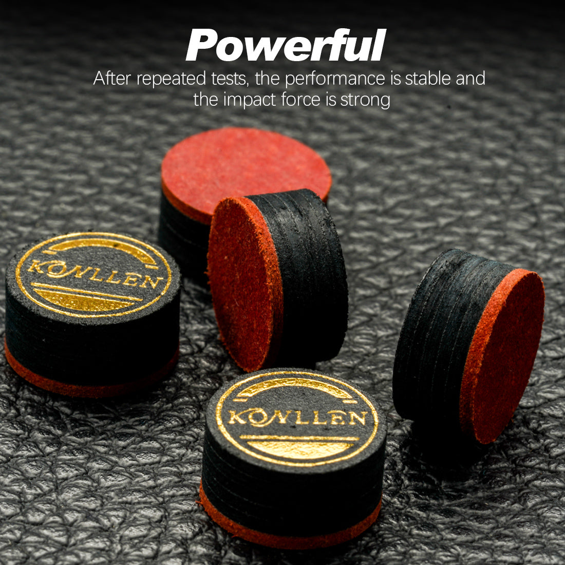 KONLLEN Pool Billiard Cue Medium Hard Tips 14mm 6 Layers 5pcs