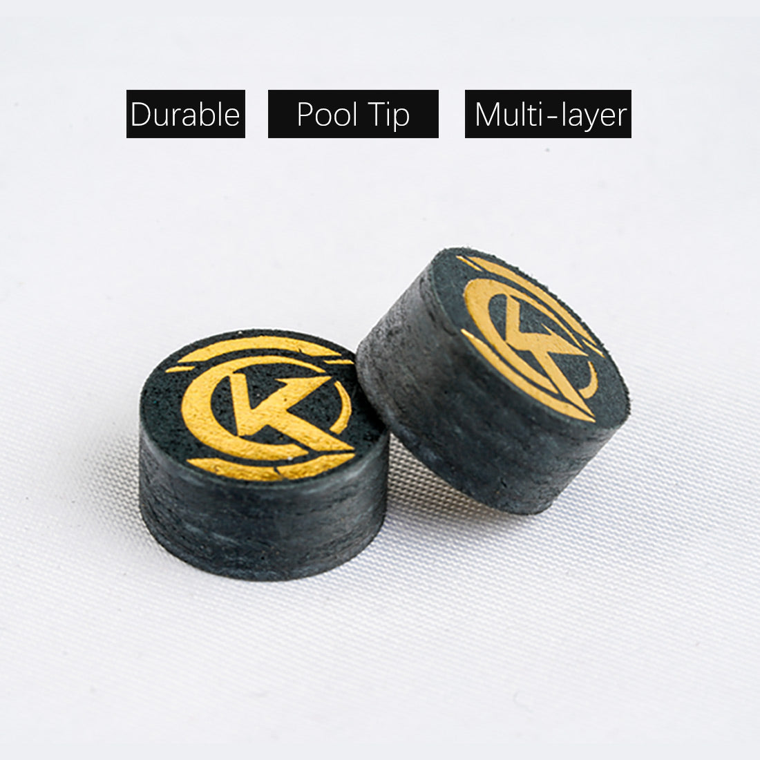 KONLLEN Pool Billiard Cue Medium Tips 14mm 6 Layers 5pcs