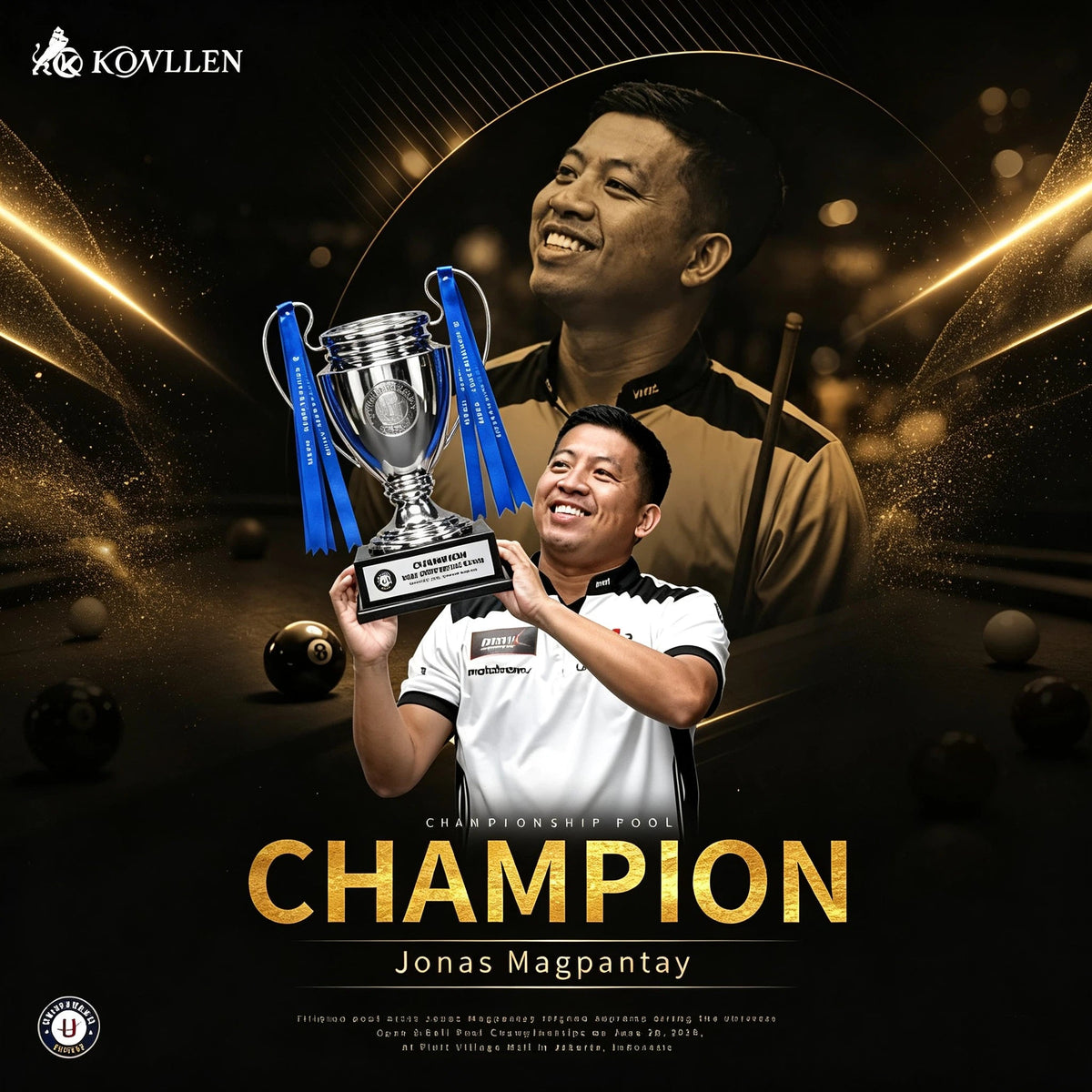 KONLLEN Player Jonas Magpantay Wins 2026 Universal Open 9-Ball Pool Championship in Jakarta