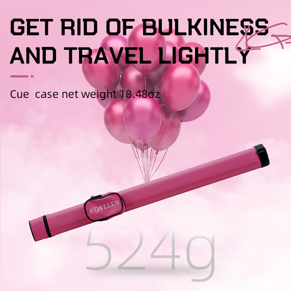 KONLLEN PU Pink / Black Hard Case - 1 Butt x 1 Shaft