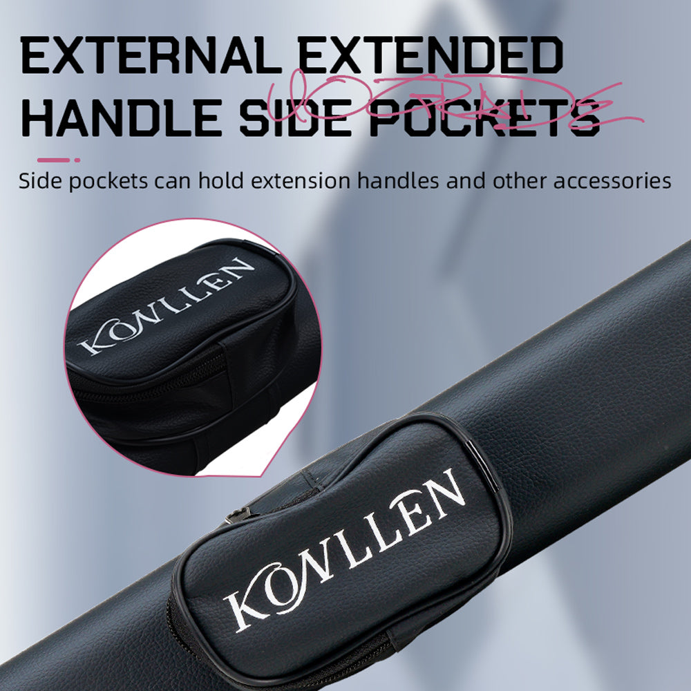 KONLLEN PU Pink / Black Hard Case - 1 Butt x 1 Shaft