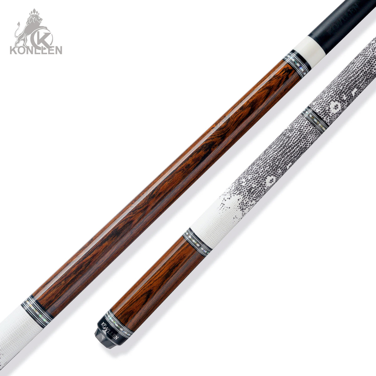 KONLLEN AXA-S2F Low Deflection Pool Cue Ghost Face Wood Handmade Inlay - 12.5mm