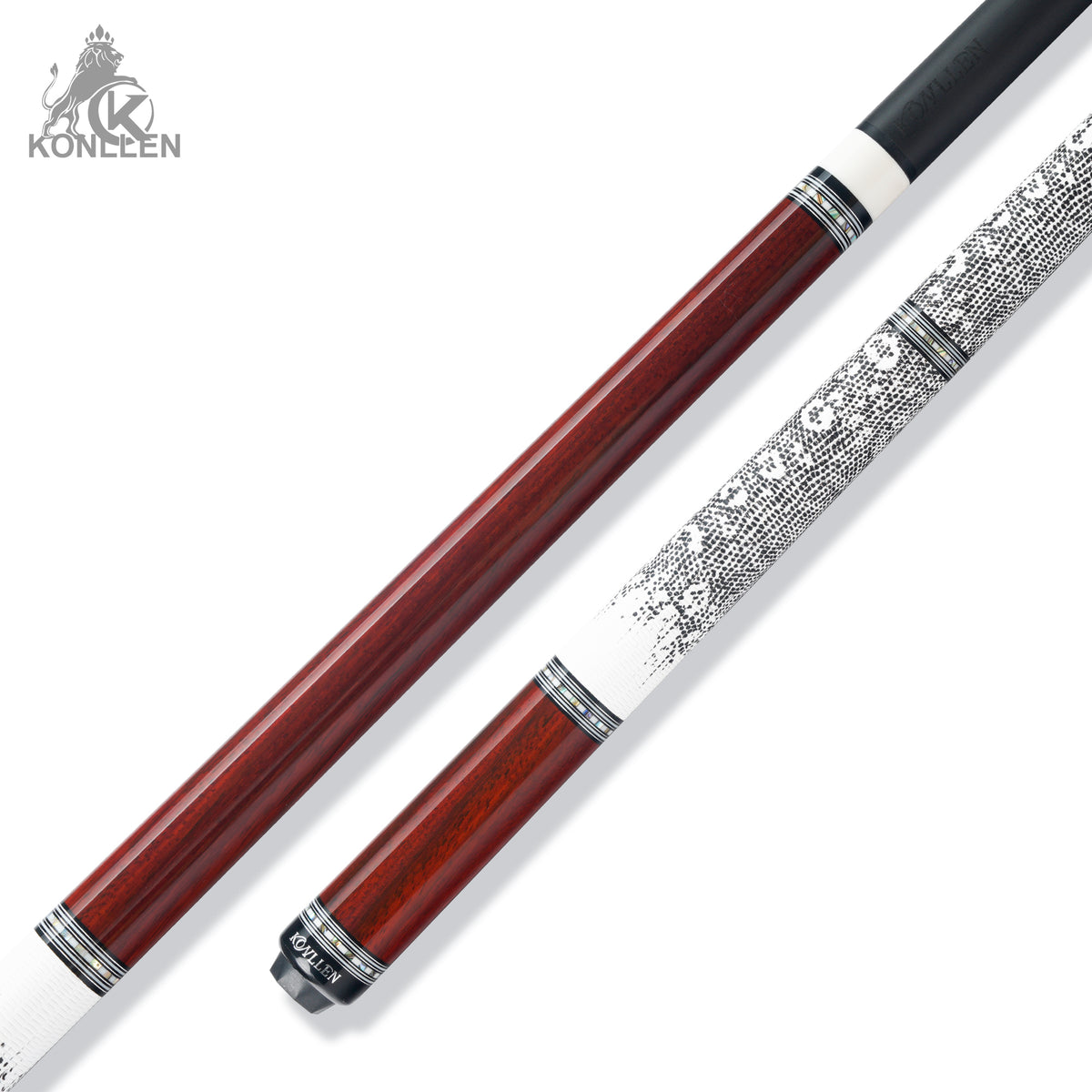 KONLLEN AXA-P2F Low Deflection Pool Cue Purpleheart Wood Handmade Inlay - 12.5mm
