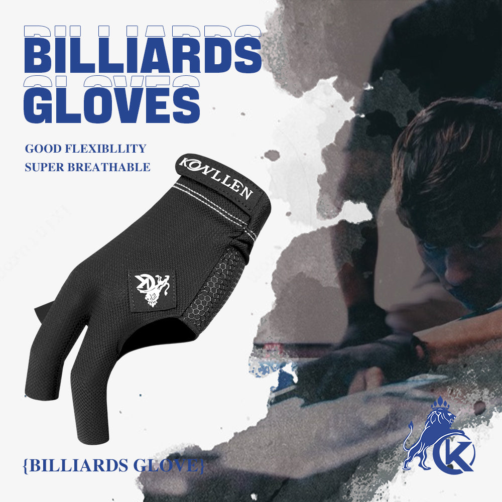KONLLEN Billiards Gloves for Left Hand/Right Hand L/XL - 03 spandex series