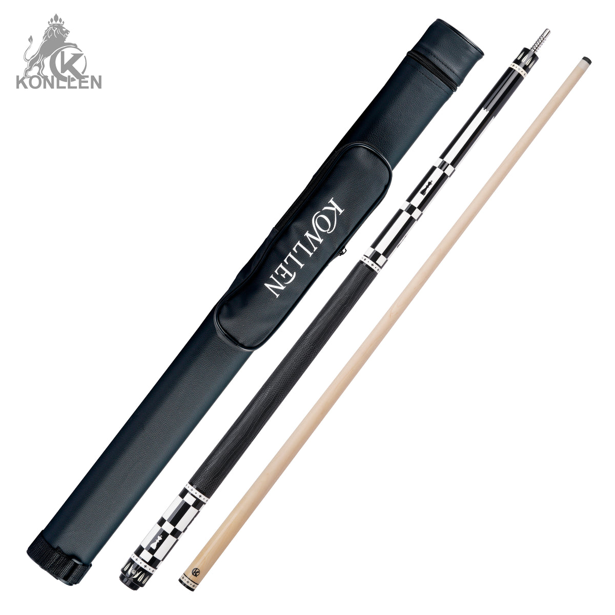 KONLLEN Regent Low Deflection Maple Pool Cue With 30cm Carbon Tube - 12mm