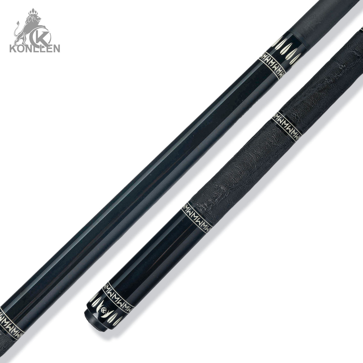 KONLLEN Eclipse Low Deflection Carbon Fiber Pool Cue with CFX ProTaper Shaft - 12.4mm