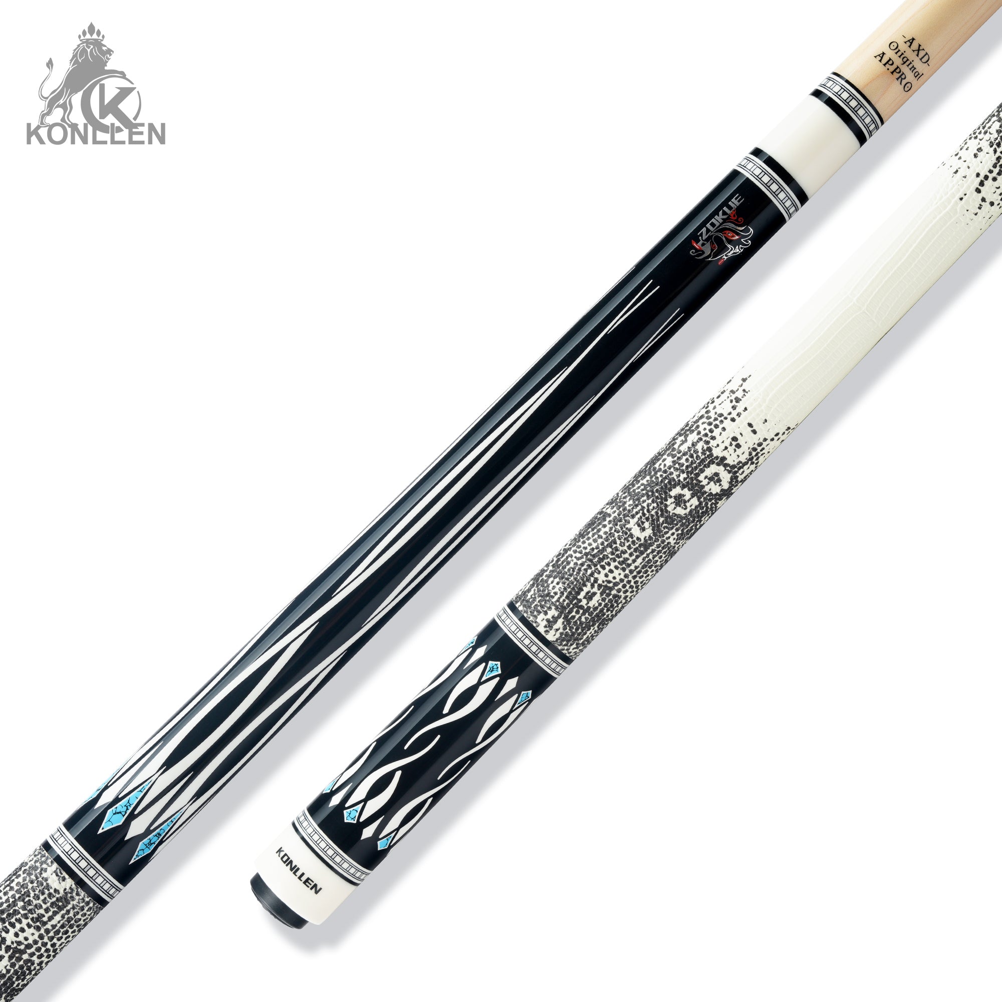 KONLLEN Dragon-02 Maple Pool Cue - 10.5mm / 11.5mm / 12.2mm