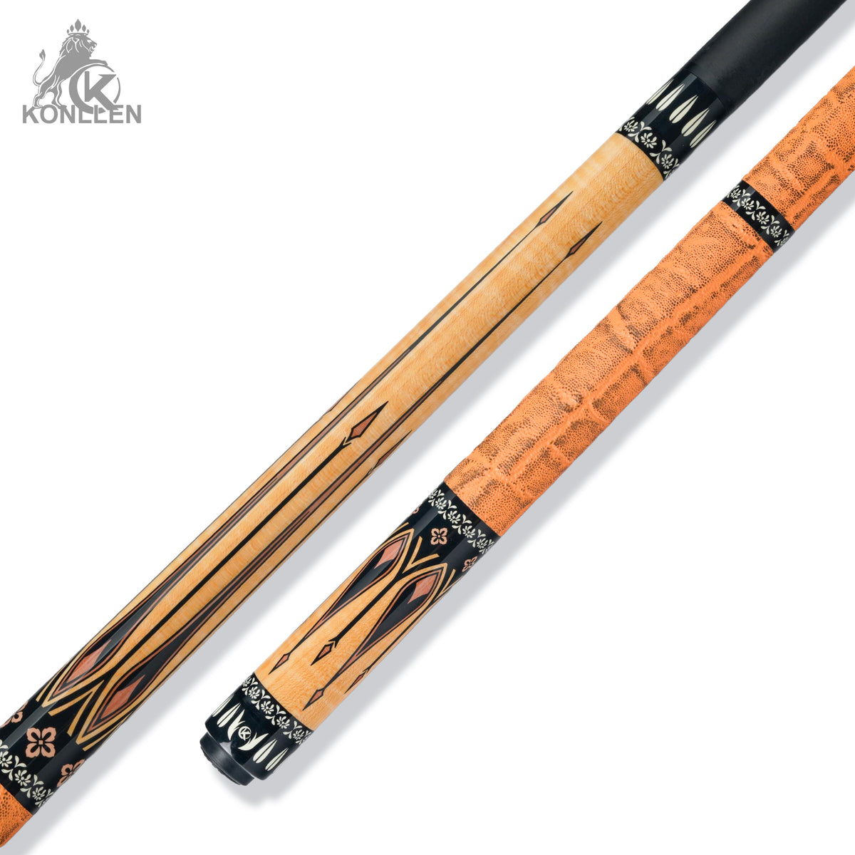 KONLLEN Lustre Low Deflection Carbon Fiber Pool Cue with CFX ProTaper Shaft - 12.4mm
