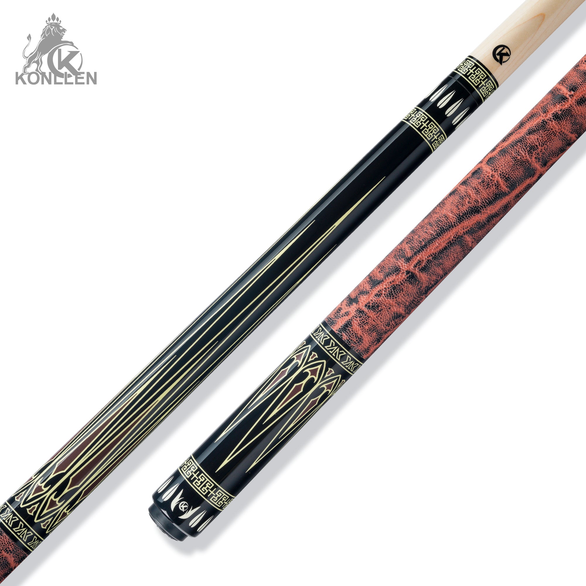 KONLLEN Axiom Low Deflection Maple Pool Cue With 30cm Carbon Tube - 12mm